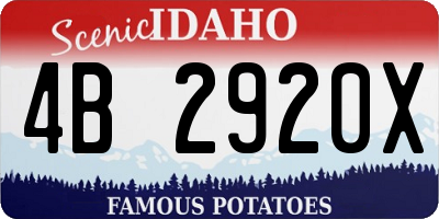 ID license plate 4B2920X