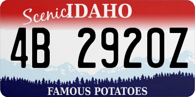 ID license plate 4B2920Z