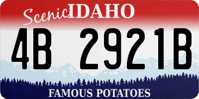 ID license plate 4B2921B