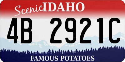 ID license plate 4B2921C