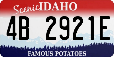 ID license plate 4B2921E