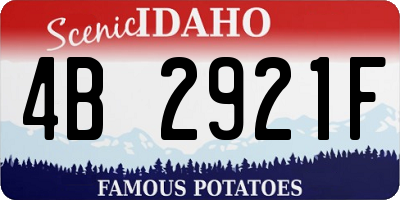 ID license plate 4B2921F