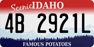 ID license plate 4B2921L