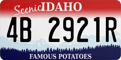 ID license plate 4B2921R