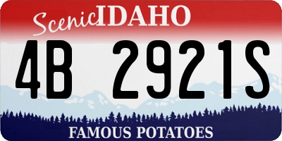 ID license plate 4B2921S