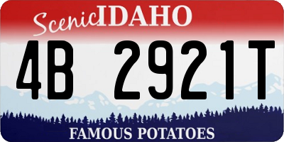 ID license plate 4B2921T