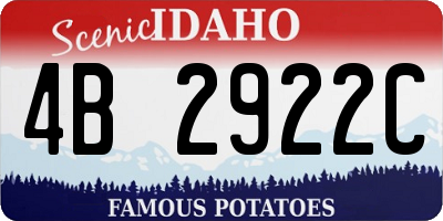 ID license plate 4B2922C