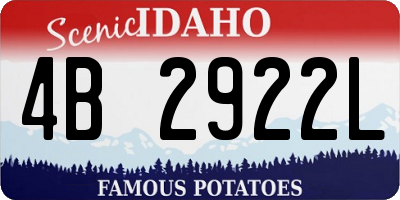 ID license plate 4B2922L
