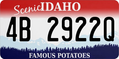 ID license plate 4B2922Q
