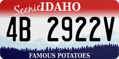 ID license plate 4B2922V