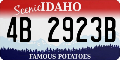ID license plate 4B2923B