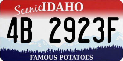 ID license plate 4B2923F