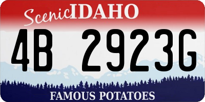 ID license plate 4B2923G