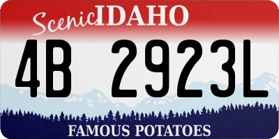 ID license plate 4B2923L