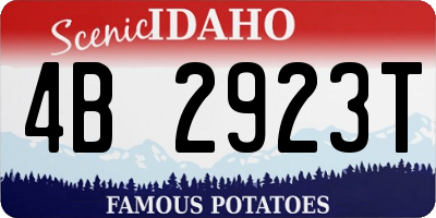 ID license plate 4B2923T