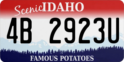ID license plate 4B2923U