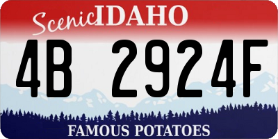 ID license plate 4B2924F
