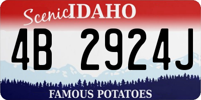 ID license plate 4B2924J