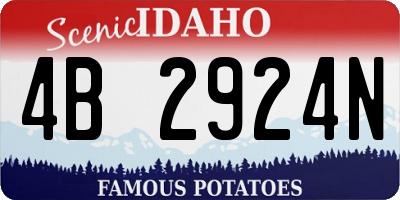 ID license plate 4B2924N