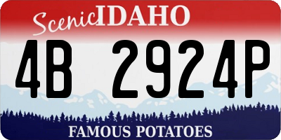 ID license plate 4B2924P
