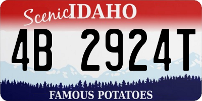 ID license plate 4B2924T