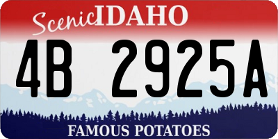 ID license plate 4B2925A