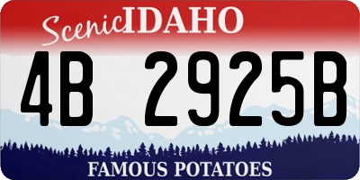 ID license plate 4B2925B