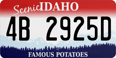 ID license plate 4B2925D