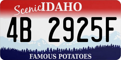 ID license plate 4B2925F