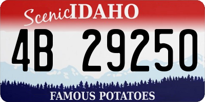 ID license plate 4B2925O