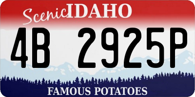 ID license plate 4B2925P