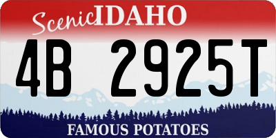 ID license plate 4B2925T
