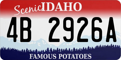 ID license plate 4B2926A
