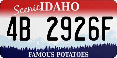 ID license plate 4B2926F