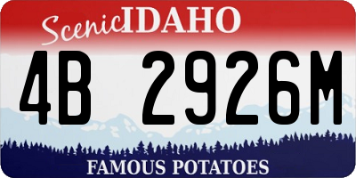ID license plate 4B2926M