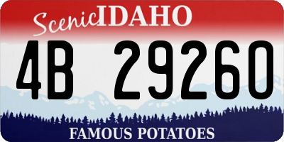 ID license plate 4B2926O