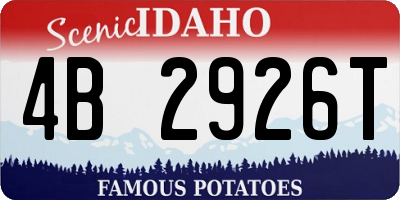 ID license plate 4B2926T