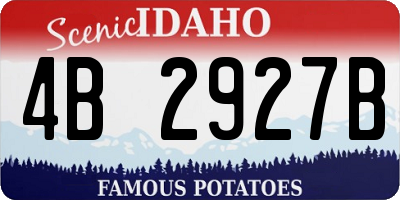 ID license plate 4B2927B