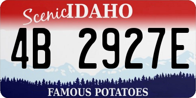 ID license plate 4B2927E