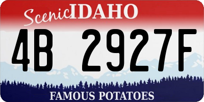 ID license plate 4B2927F