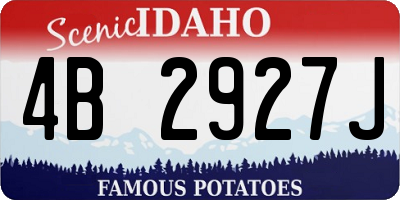 ID license plate 4B2927J