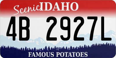 ID license plate 4B2927L