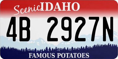 ID license plate 4B2927N