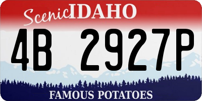 ID license plate 4B2927P