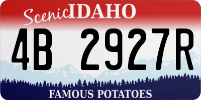 ID license plate 4B2927R