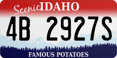 ID license plate 4B2927S