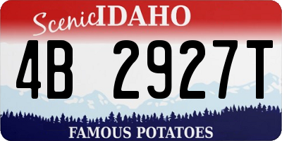 ID license plate 4B2927T