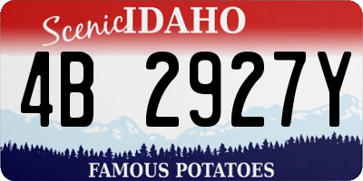 ID license plate 4B2927Y