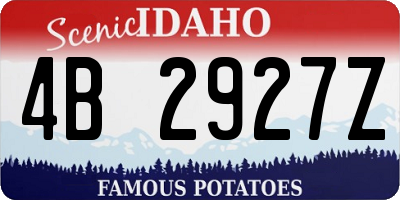 ID license plate 4B2927Z