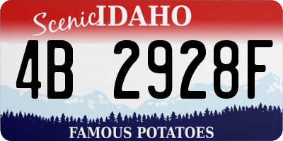 ID license plate 4B2928F